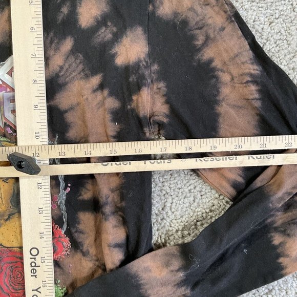 Empyre unisex black and brown tie Dye long sleeve shirt Damage Done Skull - Picture 5 of 10